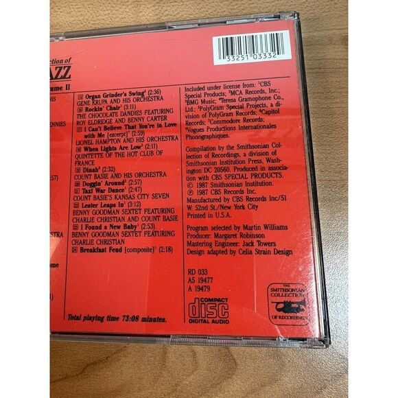 The Smithsonian Collection Of Classic Jazz – Revised: Volume II (1987) Music CD - Picture 4 of 6